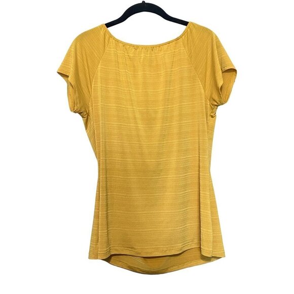 Suzie in the City Yellow Scoop Neck with Tie Pull Over Top Women's Size Medium - Picture 3 of 7